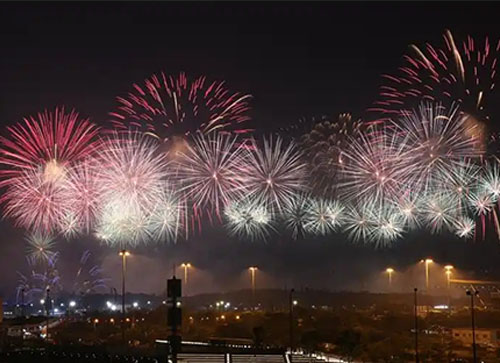 日嘎则焰火晚会